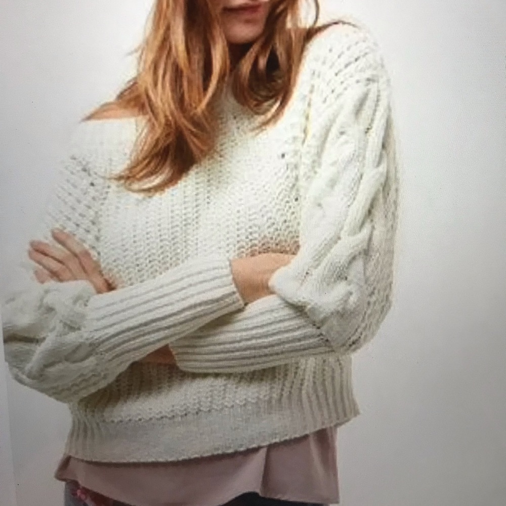EUC white express sweater